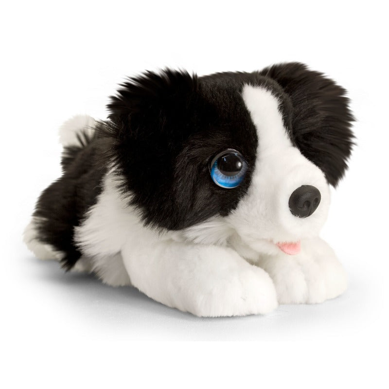 Keel Toys Border Collie black and white plush dog cuddly toy 25cm