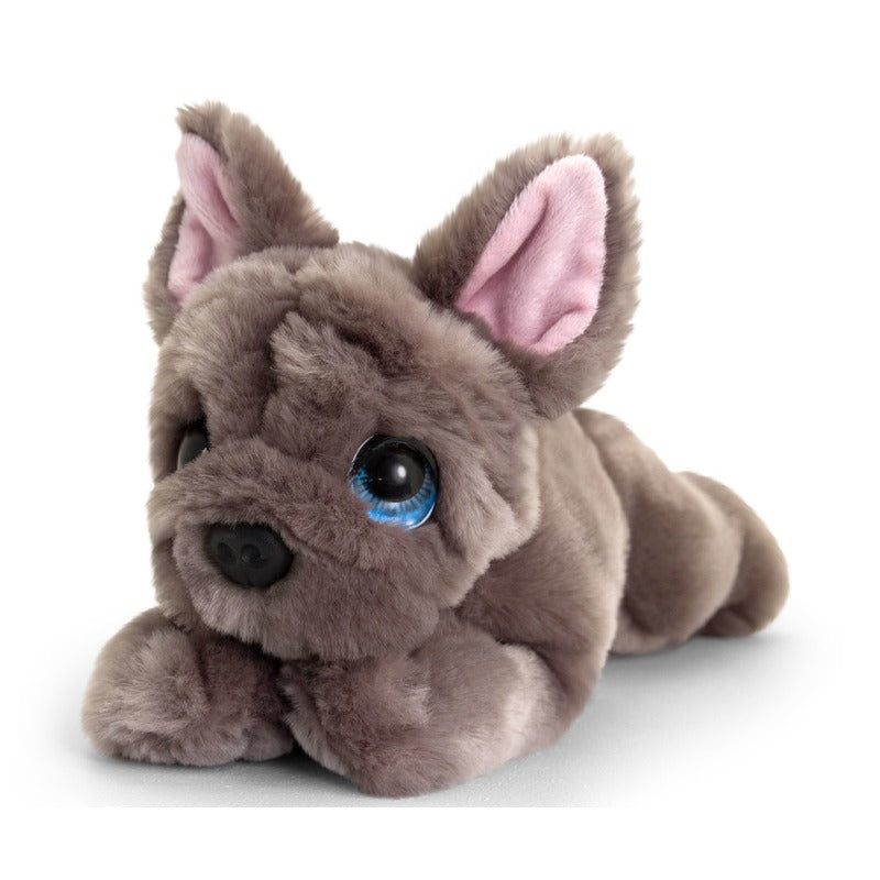 Keel Toys plush grey French bulldog dog soft toy 25 cm