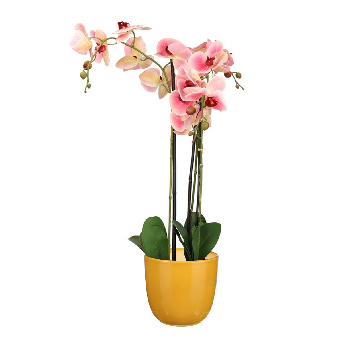 orchidee-kunstplant-roze-75-cm-inclusief-bloempot-okergeel-glans_10398777