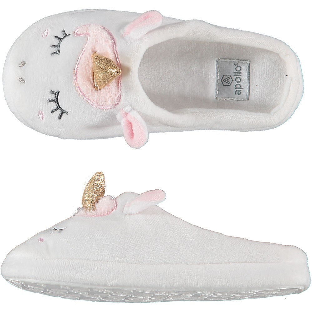meisjes-instap-slippers-pantoffels-eenhoorn-wit-maat-3334-kindersloffen_10315783