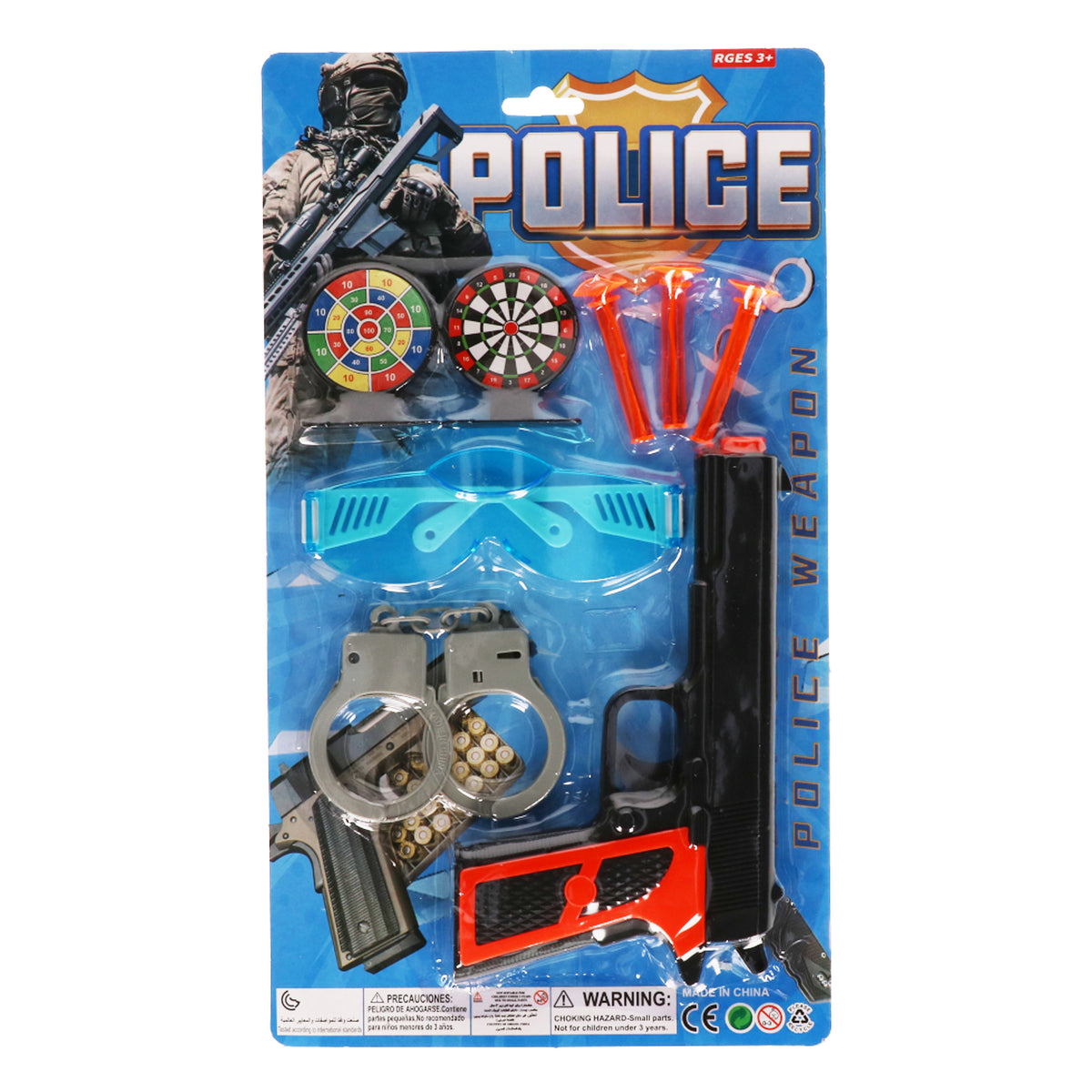 politie-speelgoed-set-pistool-met-zuignap-pijltjes-voor-kinderen-plastic-met-accessoires_10425808-3