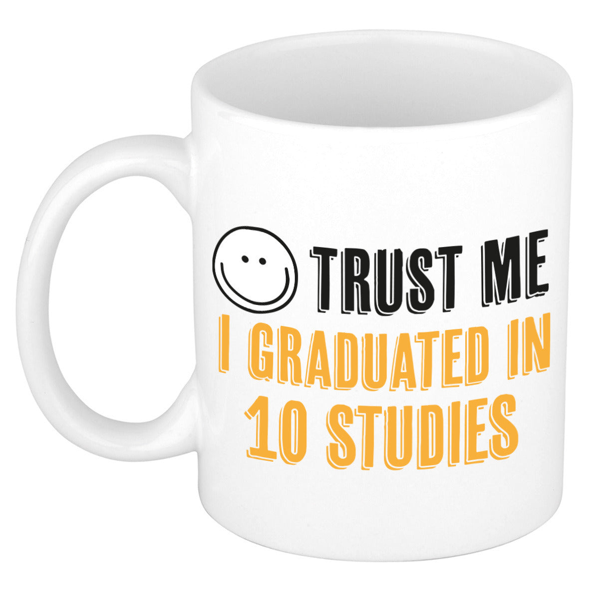 cadeau-koffie-thee-mok-trust-me-i-graduated-in-10-studies-geel-keramiek-300-ml_10466809