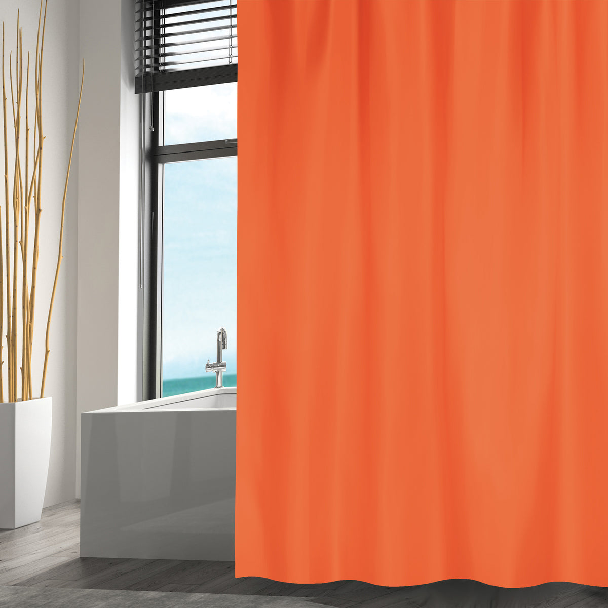 msv-douchegordijn-met-ophangstang-uitschuifbaar-75125-cm-oranje-180-x-200-cm-polyester_10419813-1