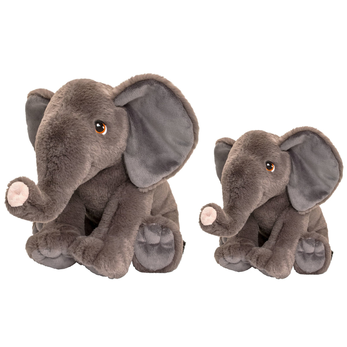 Keel Toys - Pluche knuffel dieren set 2x olifanten 18 en 35 cm