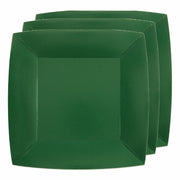 santex-bordjes-karton-10x-vierkant-donker-groen-23-x-23-cm-feestbordjes_10376838