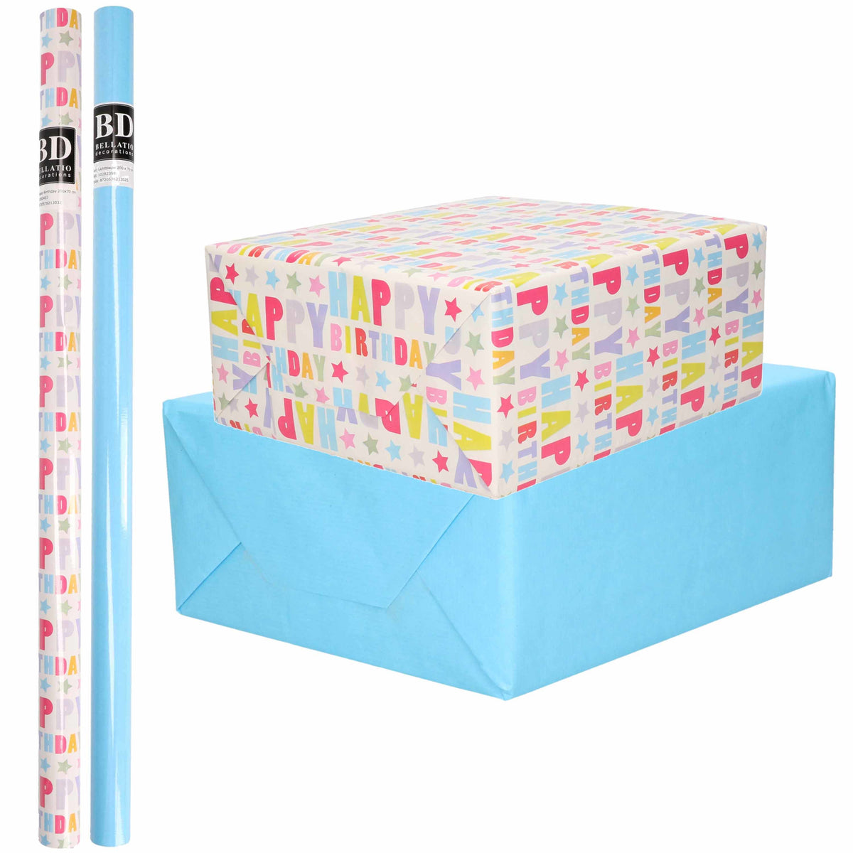 4x-rollen-kraft-inpakpapier-happy-birthday-pakket-blauw-200-x-70-cm_10302852