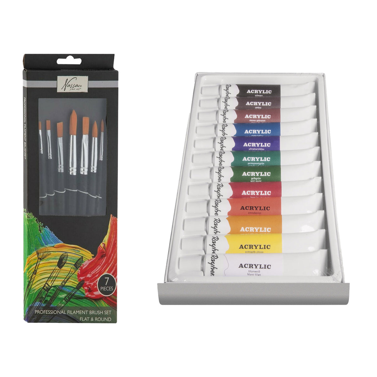 acrylverf-schilderset-12x-gekleurde-tubes-van-12-ml-met-7x-schilderpenselen-kids-adults_10431853