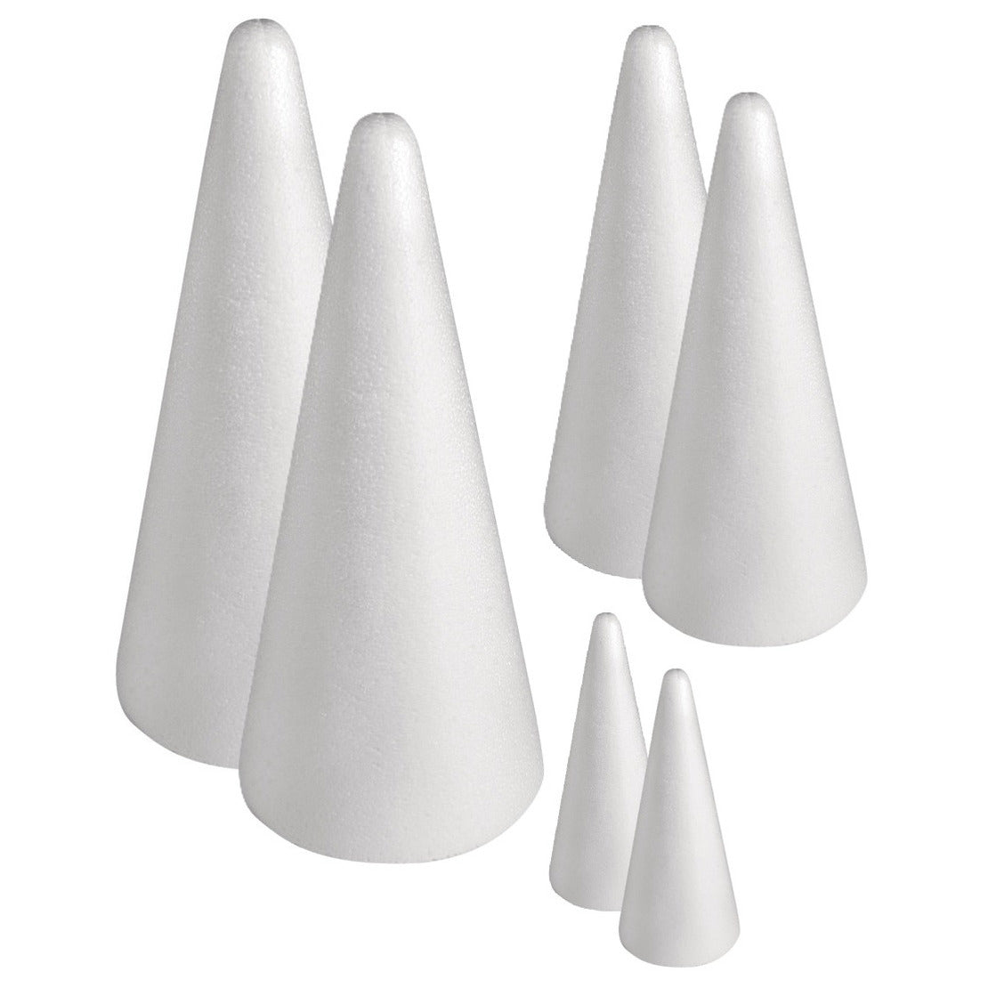 piepschuim-vorm-figuur-spitse-kegels-set-van-6x-wit-h12-21-28-cm-hobby-materialen_10440853