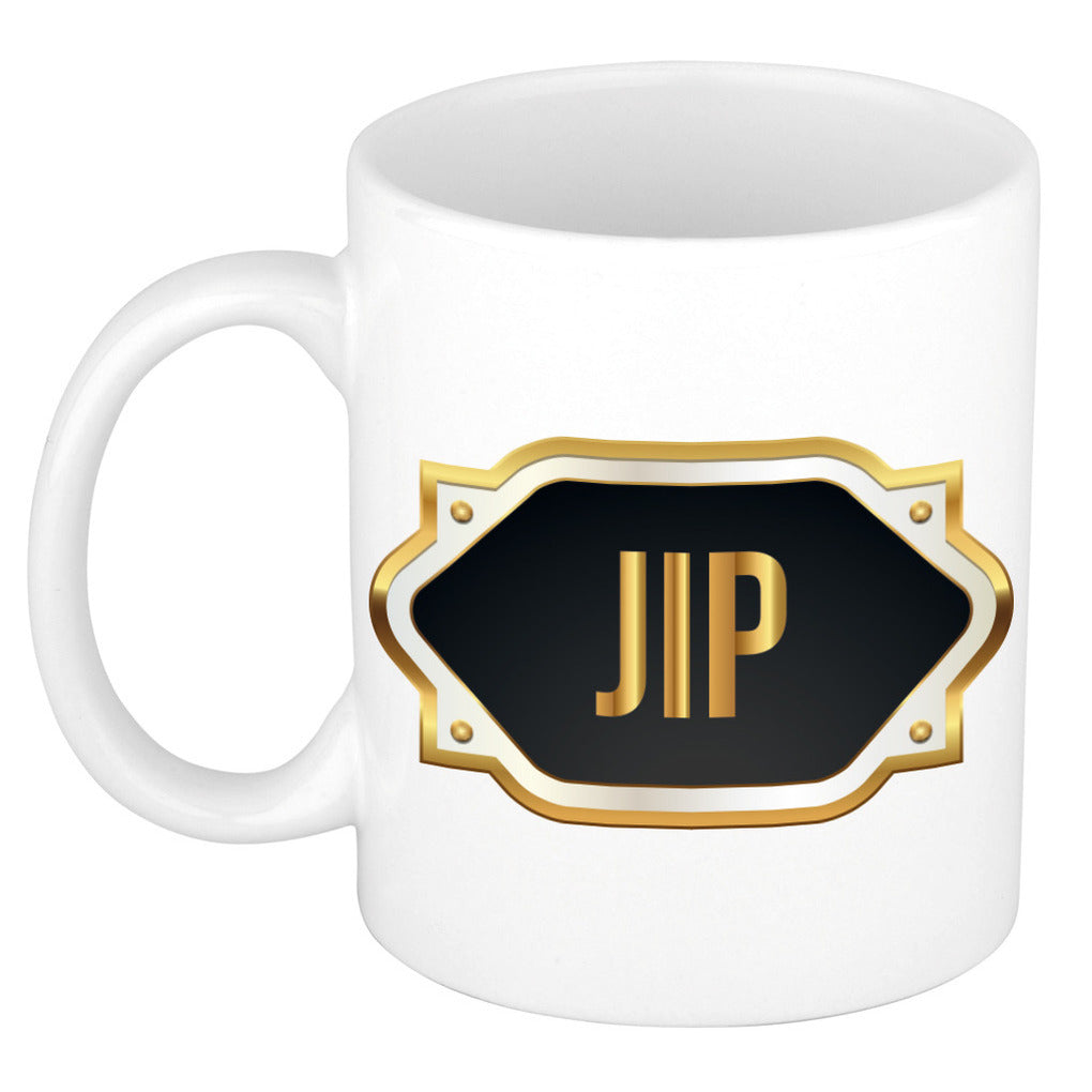 naam-cadeau-mok-heren-jip-gouden-embleem-300-ml-meester-bedankje_10259855