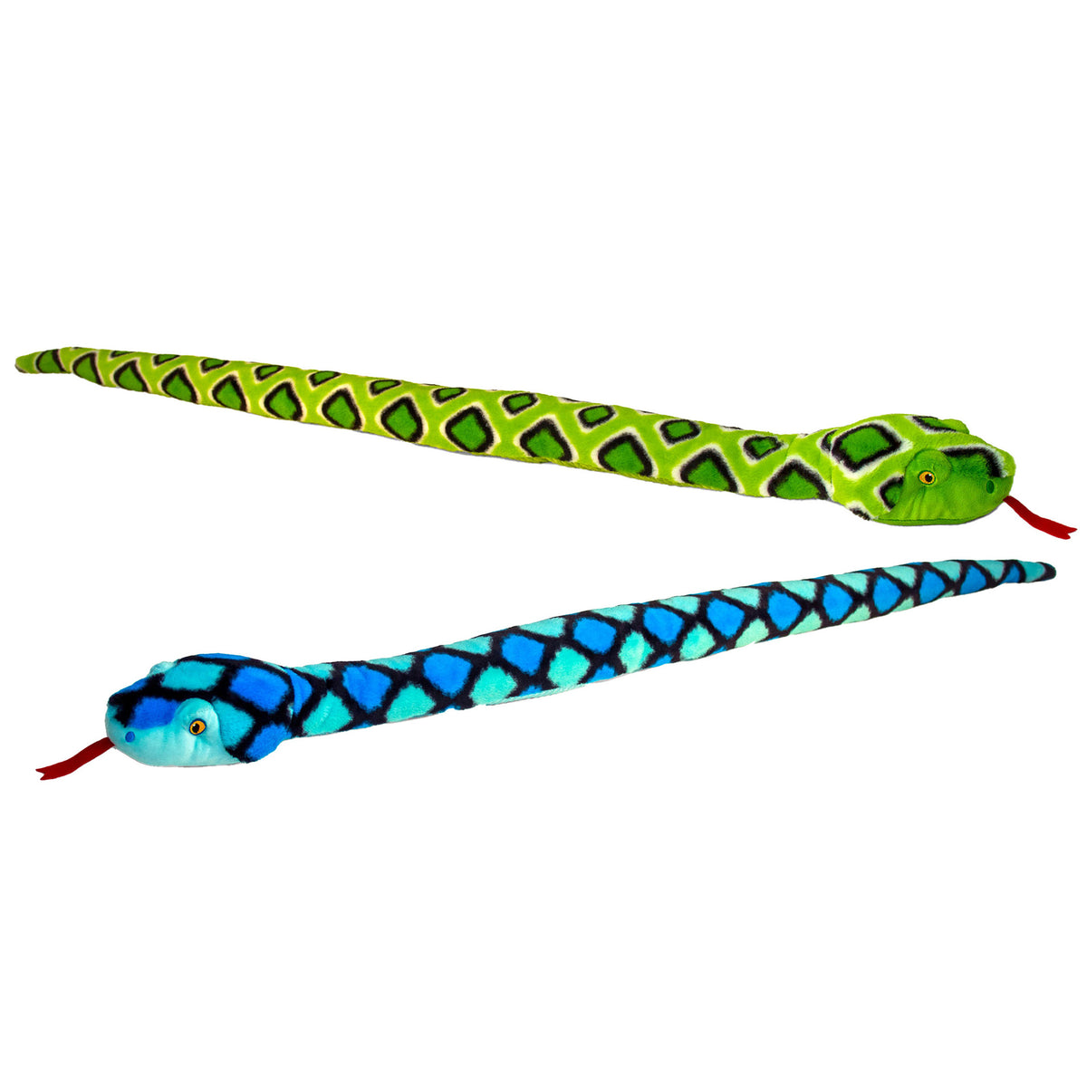 keel-toys-pluche-knuffel-dieren-set-van-2x-slangen-blauw-en-groen-100-cm_10362868