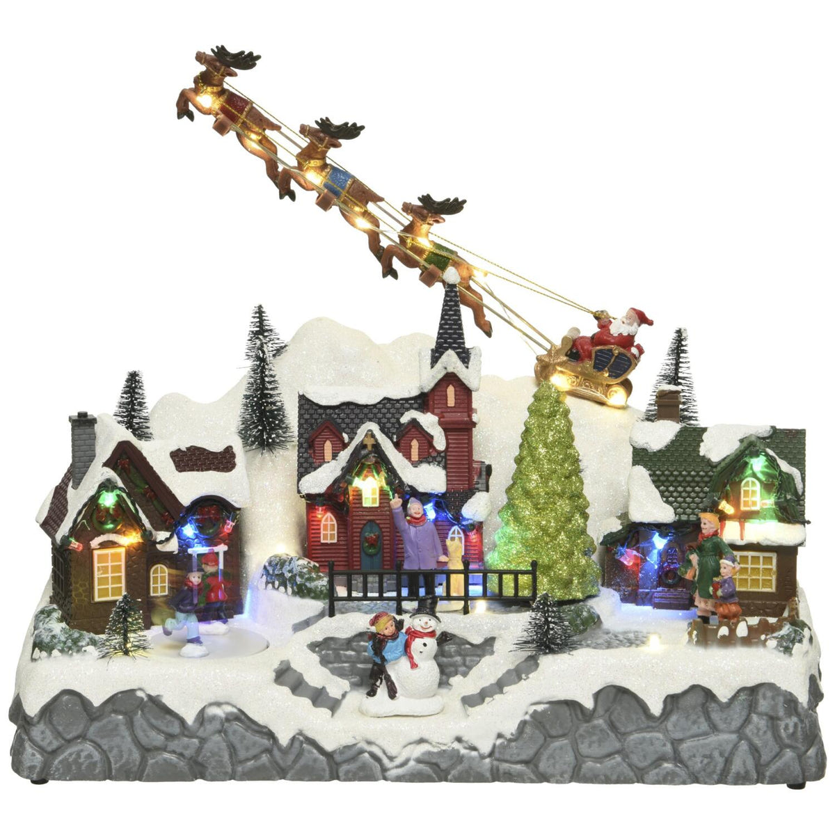 lumineo-kerstdorp-kerst-tafereel-huisjes-en-kerstman-slee-met-licht-en-beweging-32-cm_10488879-2