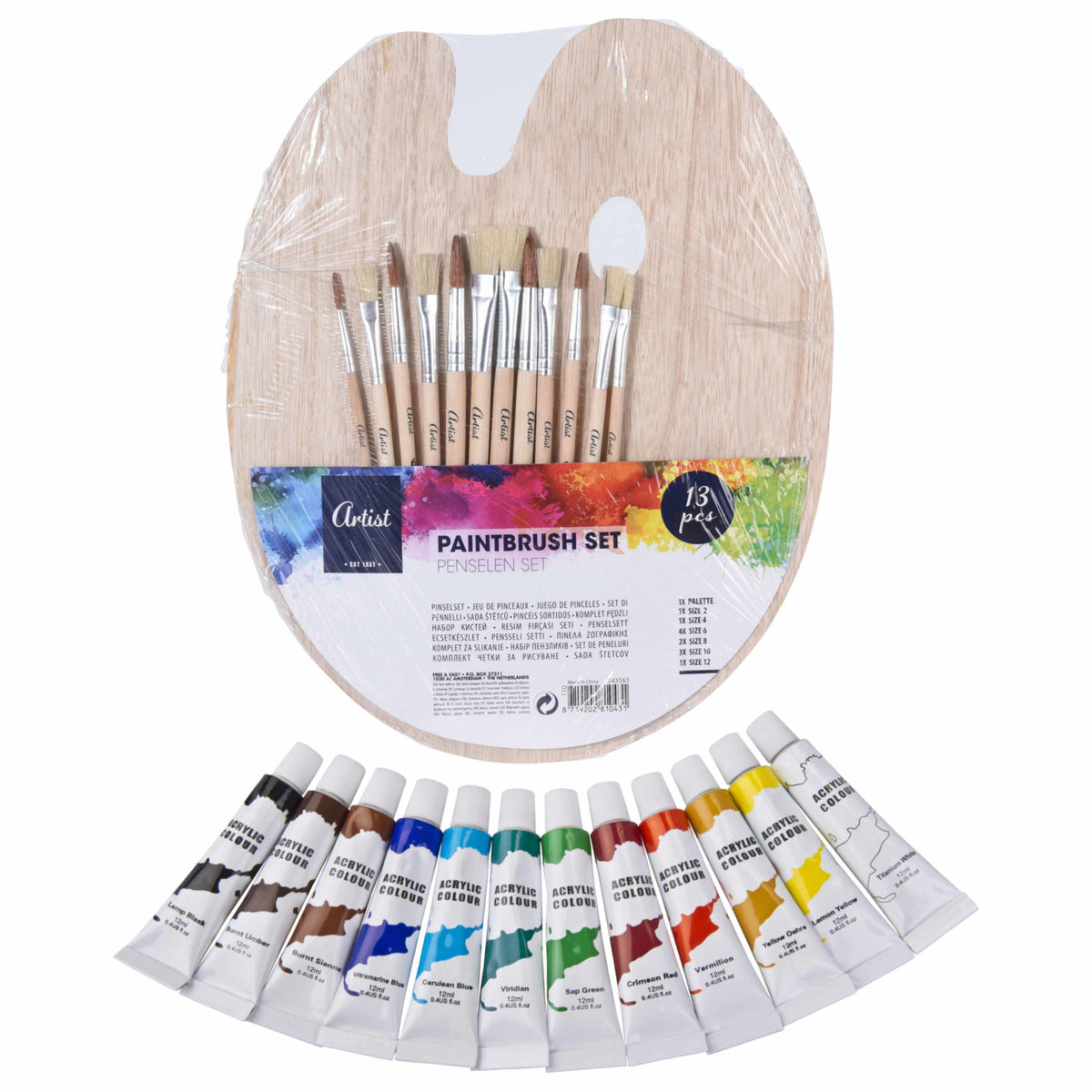 toppoint-hobby-knutsel-schilderen-set-met-12-kleuren-acryl-verf-en-houten-palet-12-verfkwasten_10268883