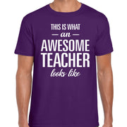 awesome-teacher-cadeau-meesterdag-tshirt-paars-heren_10199883