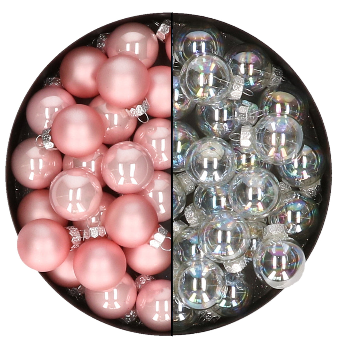 mini-kerstballen-48x-st-transparant-parelmoer-en-lichtroze-25-cm-glas_10397889