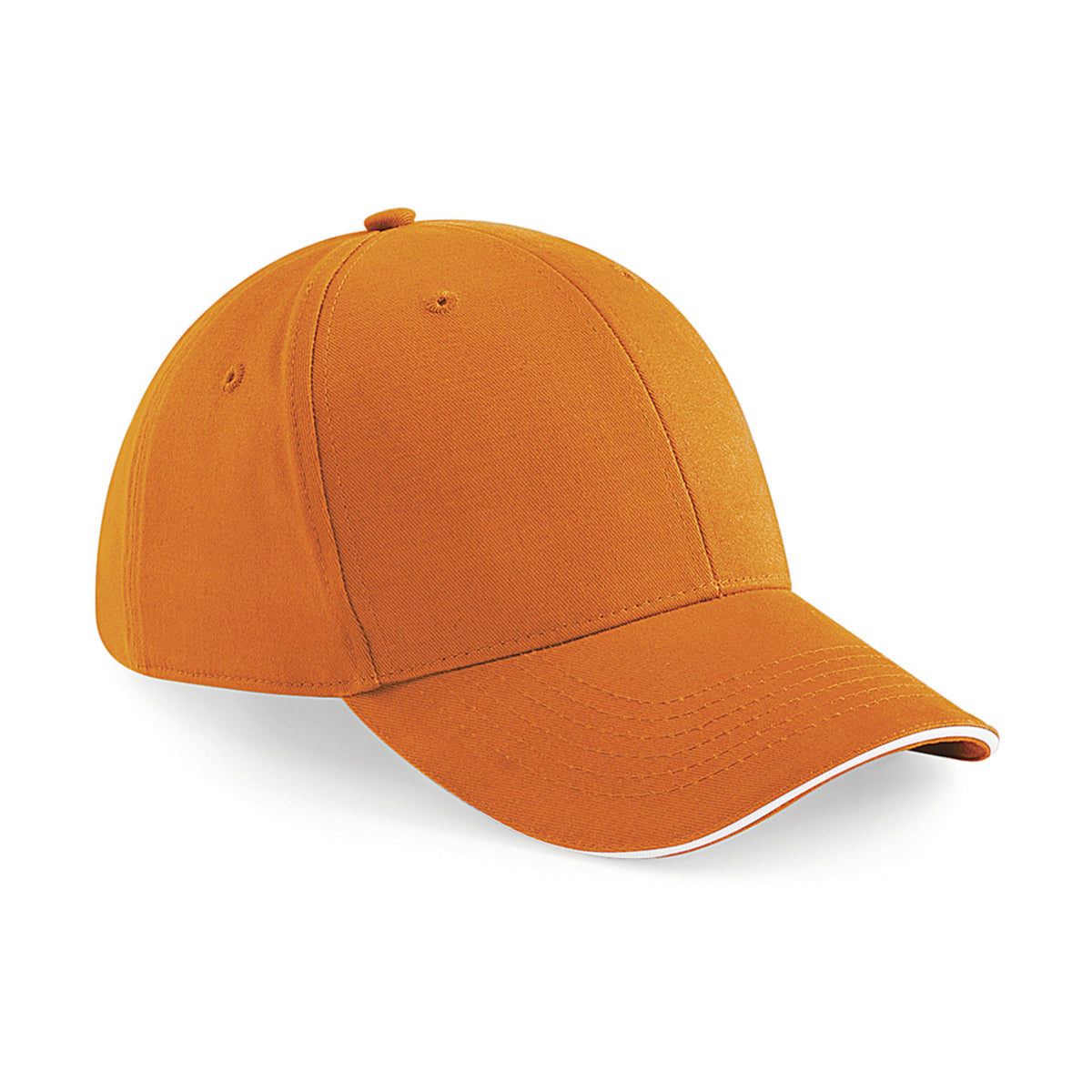 beechfield-pet-oranje-met-wit-6-panel-baseballcap-volwassenen-katoen_10285895