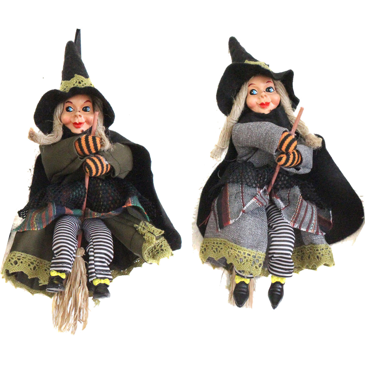 halloween-decoratie-heksen-pop-op-bezem-2x-20-cm-groen-grijs_10401900
