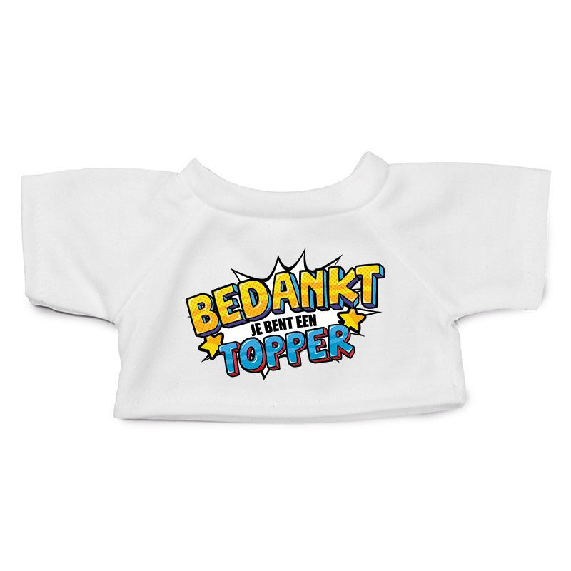 plush clothing pop art thanks topper t-shirt white M for Cloth