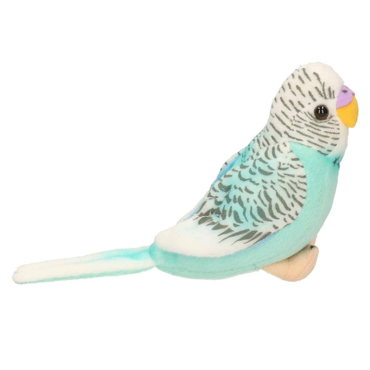 Living Nature Plush budgerigar bird cuddly toy - blue - with sound - 14 cm - toy