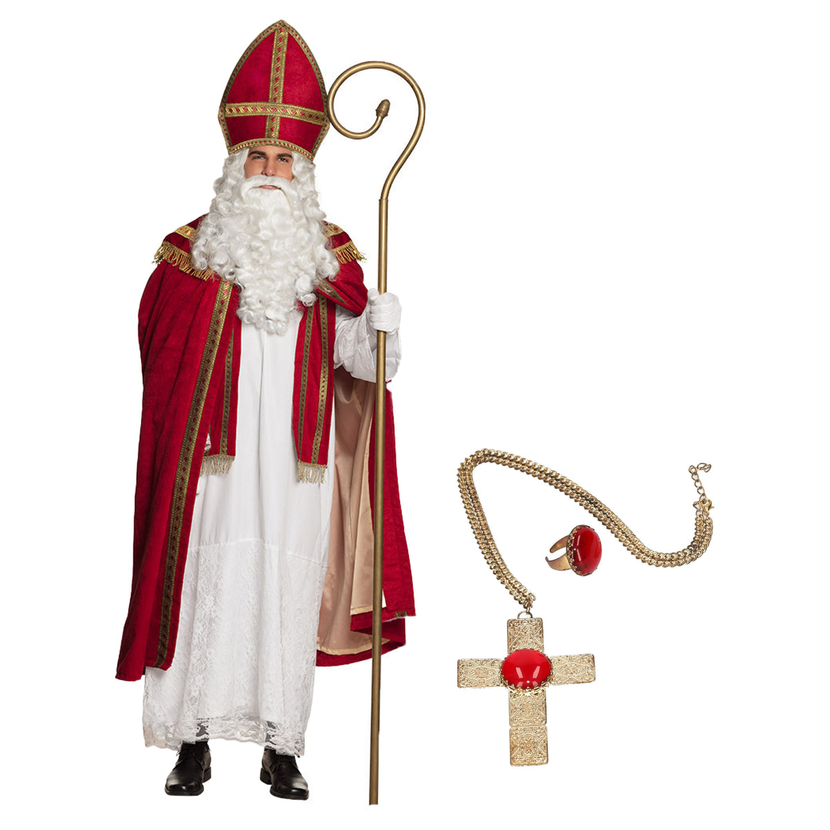 sinterklaas-kostuum-inclusief-ring-en-kruis-ketting-met-rode-steen_10409916