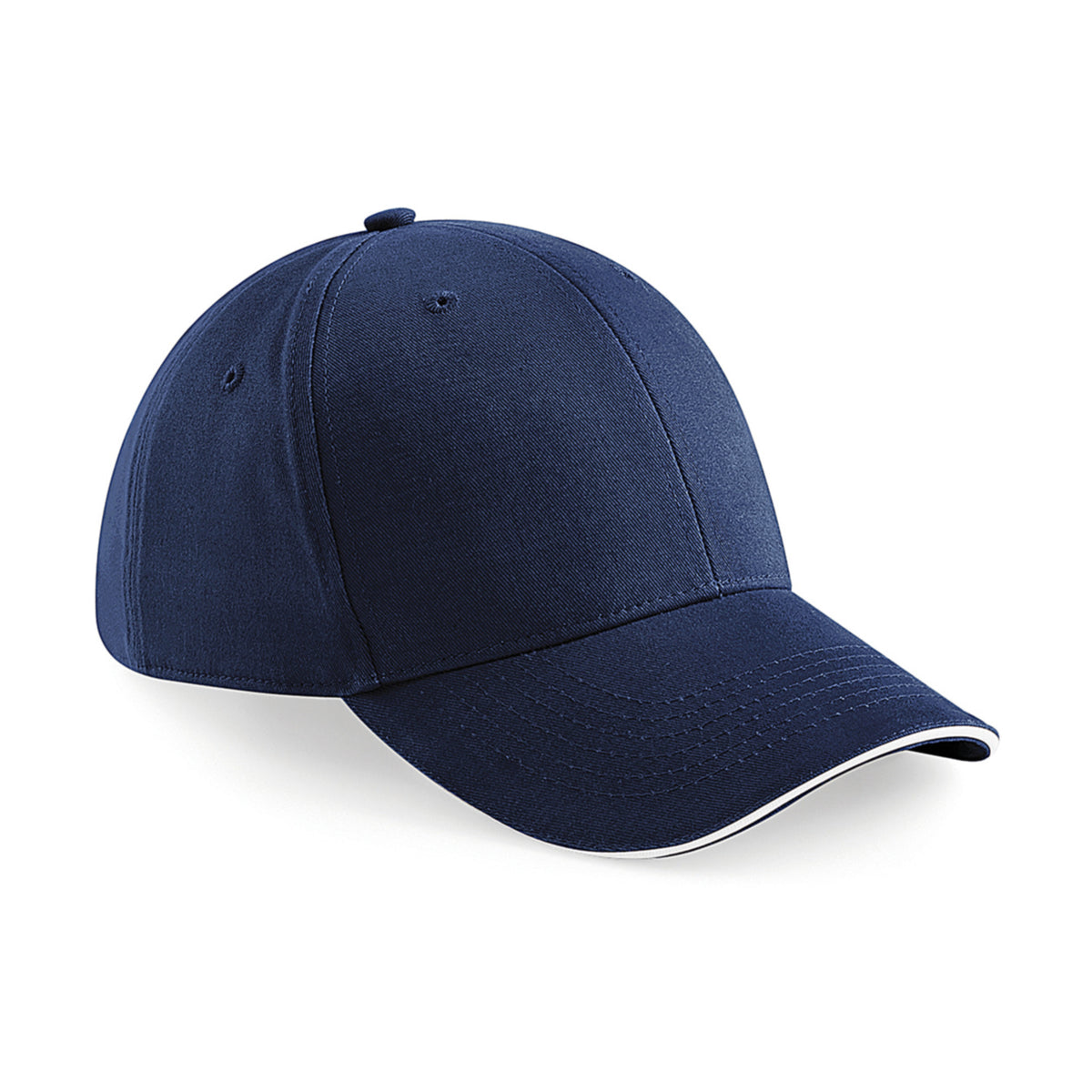 beechfield-pet-blauw-met-wit-6-panel-baseballcap-volwassenen-katoen_10285916