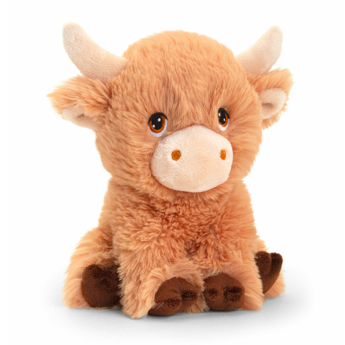 keel-toys-pluche-koe-met-hoorns-knuffeldier-bruin-zittend-18-cm_10410922