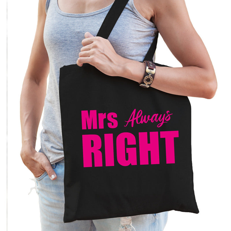 katoenen-tas--shopper-zwart-mrs-always-right-roze-tekst-dames_10185929