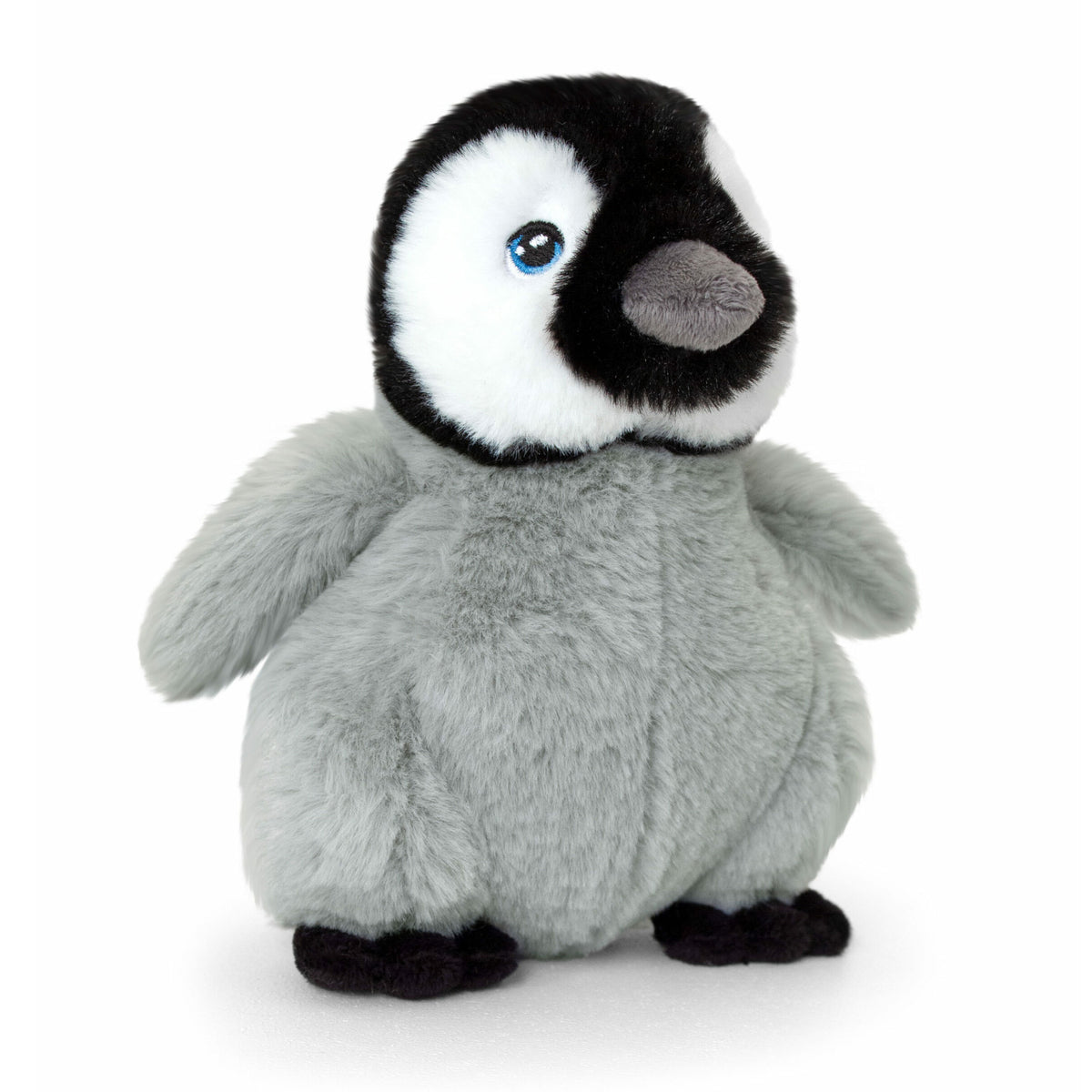 keel-toys-pluche-pinguin-kuiken-knuffeldier-grijs-zwart-staand-25-cm_10410931