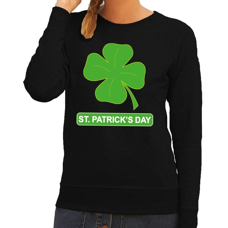 st-patricksday-klavertje-sweater-zwart-dames_10136932