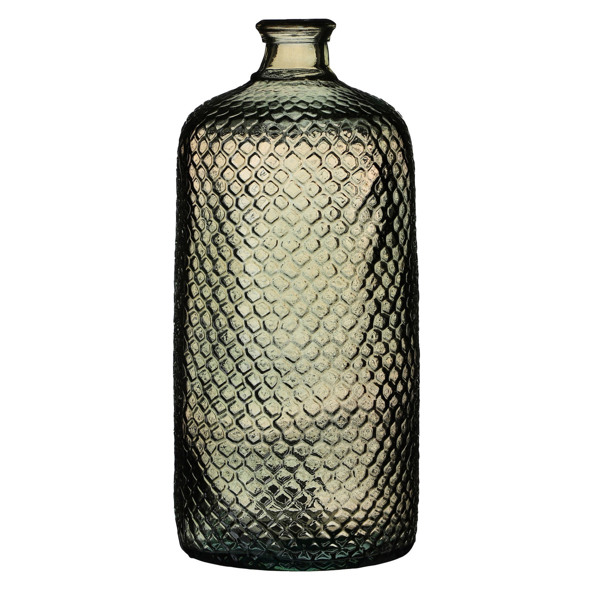bloemenvaas-scubs-bottle-brons-bruin-geschubt-transparant-glas-d18-x-h42-cm-fles-vazen_10394937