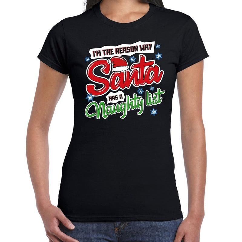 fout-kersttrui-tshirt-why-santa-has-a-naughty-list-zwart-voor-dames_10175942