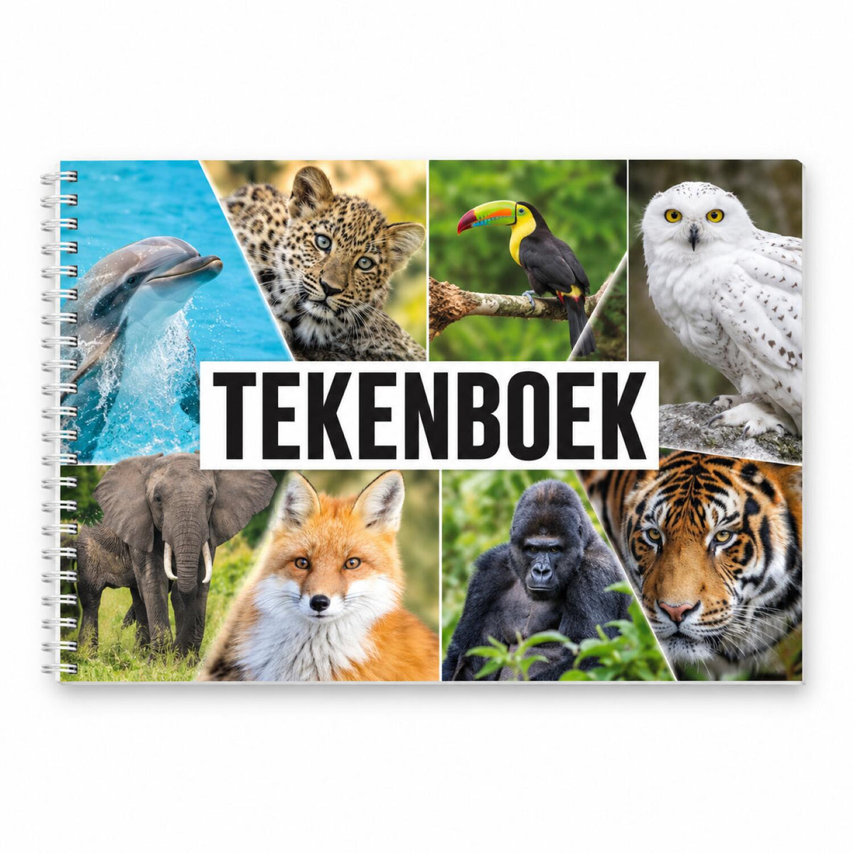 bellatio-decorations-schetsboek-tekenboek-kleurboek-a4-dieren-print-50-vellen-blanco_10248944-3