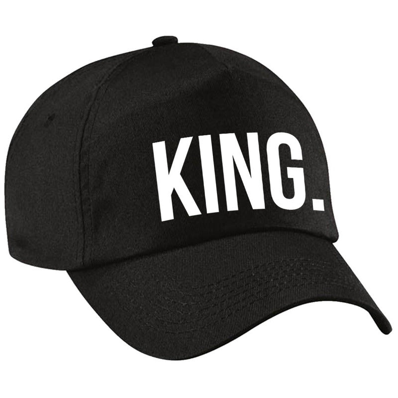 king-pet--cap-zwart-met-witte-bedrukking-voor-heren_10187978