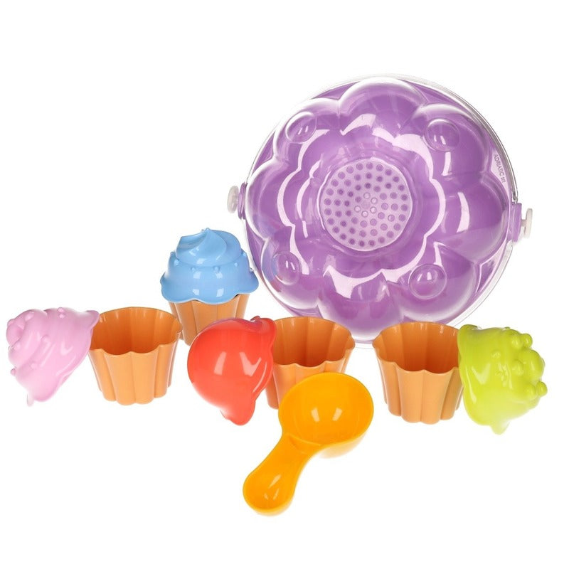 speelset-cupcake-zandvormen-in-emmer-plastic-kinderen-zandbak_10117983-1