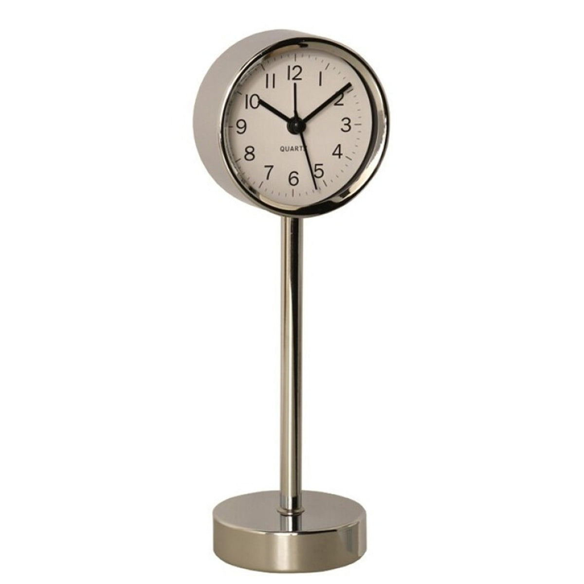 gerimport-tafelklok-staand-metaal-zilver-22-cm-pilaarklok_10465984