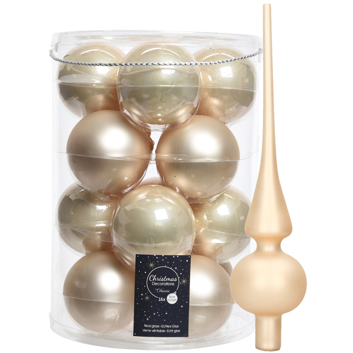 decoris-kerstballen-16x-stuks-8-cm-incl-piek-mat-champagne-glas_10369993
