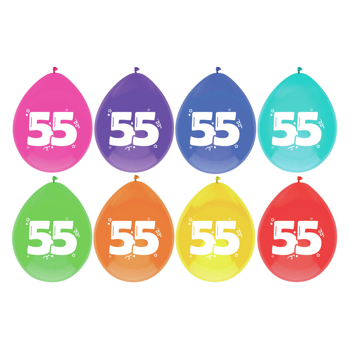 leeftijd-verjaardag-thema-ballonnen-55-jaar-8x-stuks-29-cm-multi-kleuren_10371994-1