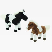 2x Plush horse cuddly toys 26 cm toy set