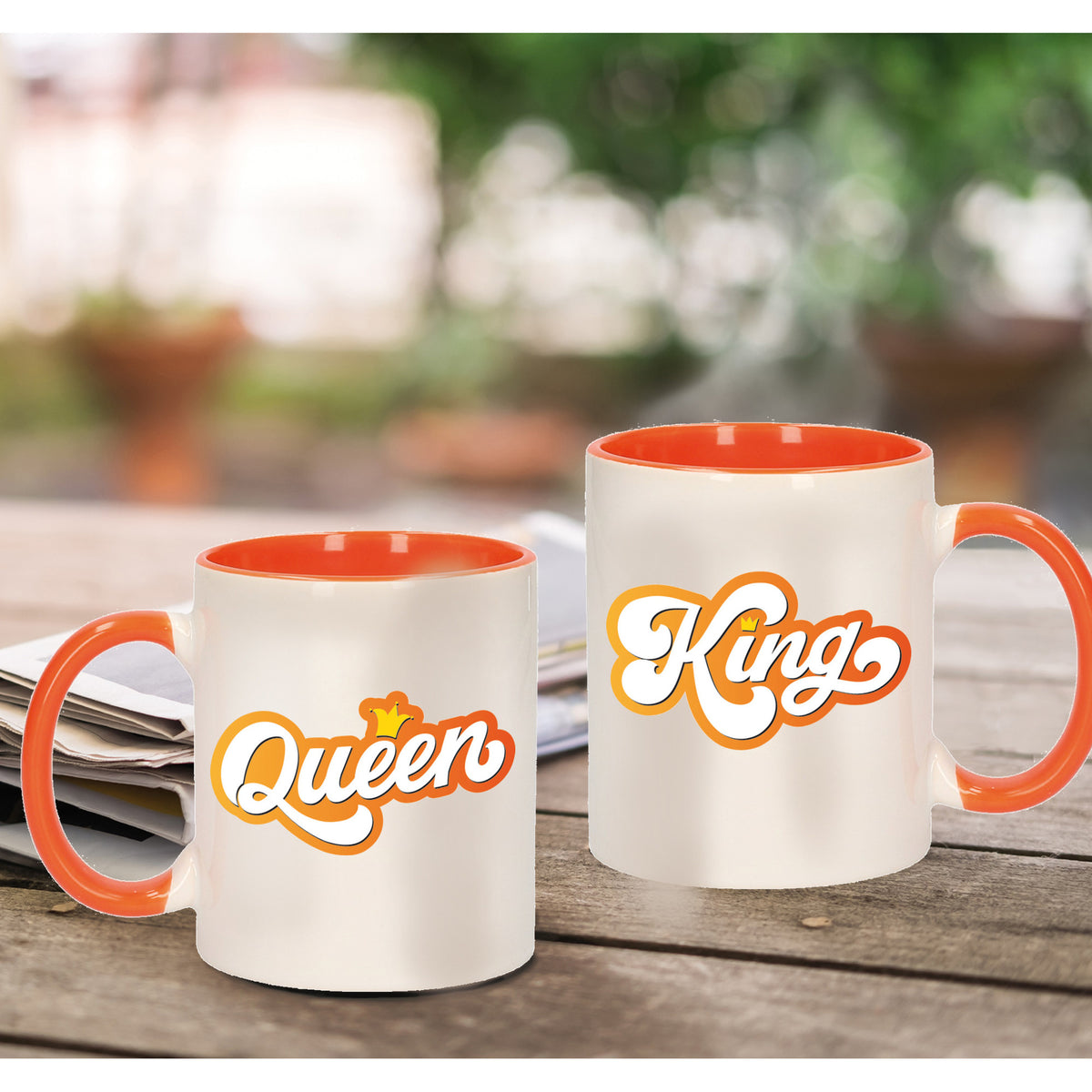 king-and-queen-cadeau-mok--beker-wit-en-oranje_10286998-4
